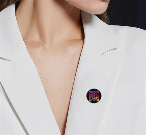Image of Please be patient with me i have autism Lapel Pin Badge Brooch Pin Backpack Decoration Brooch Jewelry Accessories Gift