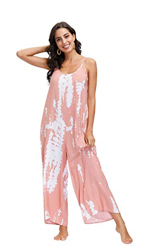 Image of BUENOS NINOS Women's V Neck Floral Maxi Dress Boho Printed Adjustable Spaghetti Strap Ethnic Beach Long Dress with Pockets