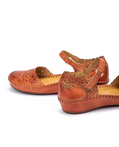 Image of PIKOLINOS P. Vallarta Women's Semi-Open Shoes | Leather | Hook-and-Loop Closure | Mid Heel | Size UK 2-8