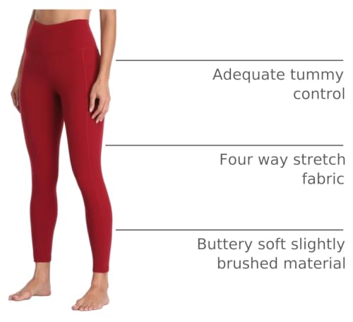Image of Colorfulkoala Essential 7 /8 Leggings with Pockets | Yoga Pants for Women, Buttery Soft, Tummy Control, Workouts, Pilates, Casual, Gym, Athleisure, 25 inch Inseam