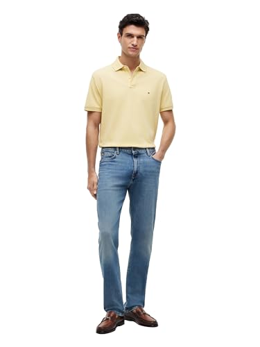 Image of Tommy Hilfiger Men's Short Sleeve Polo Shirts in Classic Fit with Stretch and Organic Pique Cotton