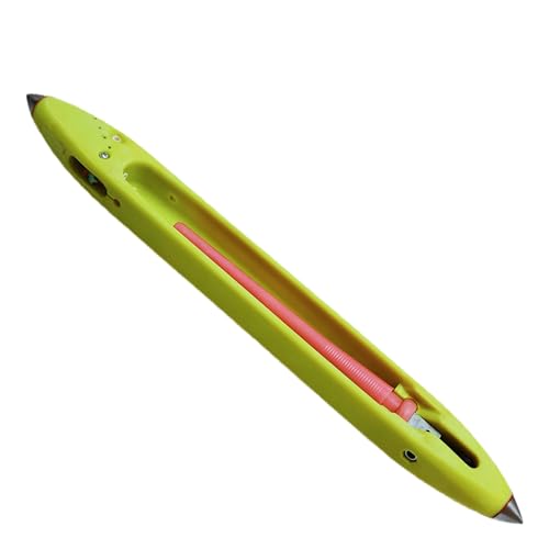 MTOOLCTOE Weaving Machine Shuttle, Boat Shaped Nylon Shuttle,Composite Boat Shuttle for Hand Weaving Machines,Durable and Lightweight Weaving Loom Accessory (14\" Slim - Green)