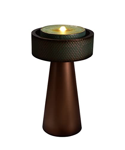 Kenroy Home Modern Tiered Fountain 18 Inch Ext 18 Inch Width 31 Inch Height Copper And Green Finish Finish #TOP5