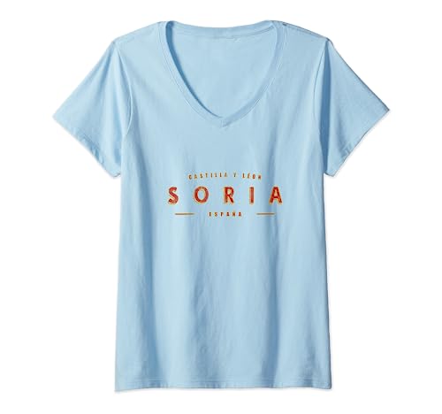 Damen Soria España Soria Spanien Soria Castilla y León España T-Shirt mit V-Ausschnitt