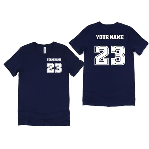 Custom Sports Tshirt Front Back Name and Number, Your Team Your Name and Number, Personalized Sports Tshirt Family, Family Baseball Tee4
