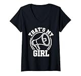 Photo Gallery donna that s my girl cheerleading support orgoglioso genitore megafono maglietta con collo a v Photo Gallery donna that s my girl cheerleading support orgoglioso genitore megafono maglietta con collo a v