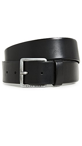 HUGO BOSS mens Jeeko Italian Leather Belt, Black, US 44