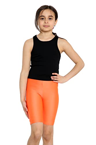 Loxdonz Girls Kids Dance Athletic Yoga Biker Shorts Running Gym Nylon Cycling Shorts