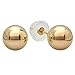 Dazzlingrock Collection 14k Ball 6mm Stud Earrings with Silicone covered Gold Pushbacks, Yellow Gold
