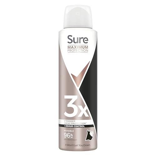 Sure Women Maximum Protection Invisible Antiperspirant Body Spray Deodorant with 3x stronger* sweat protection for 96 hour protection against sweat and odour 150 ml