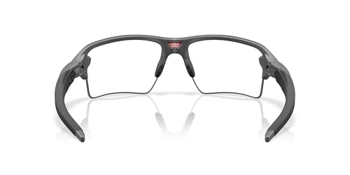 Oakley Men's OO9488 Flak 2.0 XXL Polarized Rectangular Sunglasses, Steel/Clear Photochromic 50% Black Iridium, 63 mm4