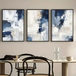 CLJKDX Abstract Vintage Nautical with Lighthouse, Anchor, and Compass Patterns Wall Rectangular Canvas Posters for Living Room Office Decoration-60 * 70cm*3PCS (No Frame)