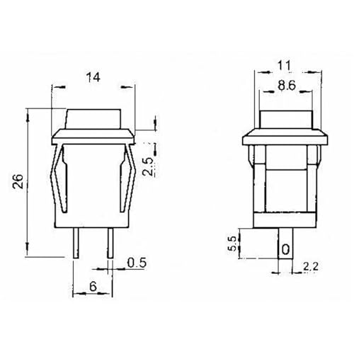 Interruptor pulsador DS-429 tipo locking para sustitución de botones en paneles de mando 6