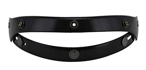 Woljay 3-snap Motorcycle Helmet Bubble Shield with Flip Adapter (Chrome)