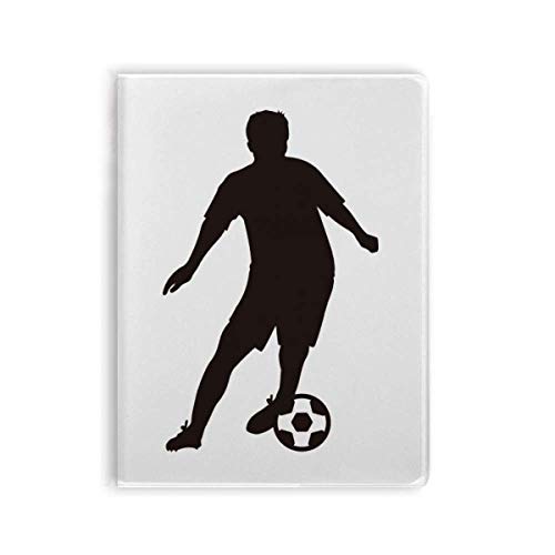 Carnet de football avec couverture souple et silhouette de joueur format A5