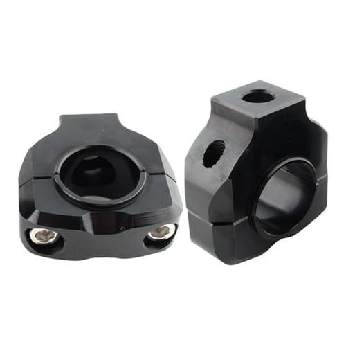 Réhausseur guidon 28mm moto et quad lot de 2 colliers de fixation noirs - 2