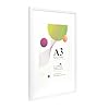 Scholar Tree A3 Frame - 1 Pack A3 White Frame, White Picture Frames 29.7 x 42 cm, Wooden Photo Frames with A4 Mount, A3 Picture Frames with Wall Hanging