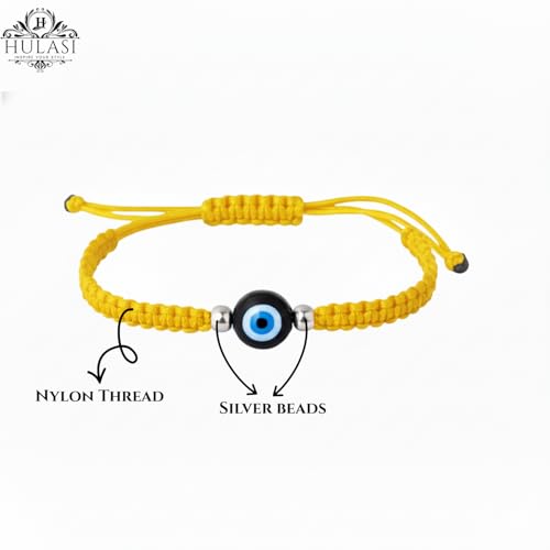 Image of 925 Sterling Silver Evil Eye Bracelet for Men and Women - Nazariya Ankh wala Pure Chandi Ka Hand Band | Buri Nazar se Protection ke Liye | Najar Battu