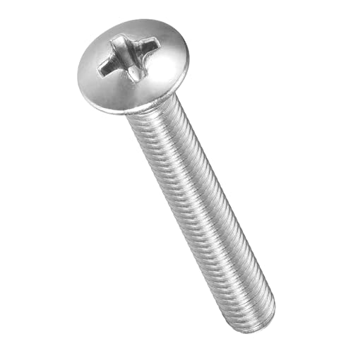 METALLIXITY Semi-Countersunk Oval Head Machine Screws (M4-0.7x30) 100Pcs, 304 Stainless Steel Phillips Cross Recessed Machine Screw Bolts - for Furniture Assembly DIY Projects, Silver