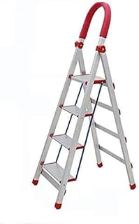 Outdoor Home Dual-Purpose Step Stool,Folding Ladder Folding Aluminum Step Ladder Indoor Ladder Telescopic Ladder Ladder Thickening Escalator,B ()