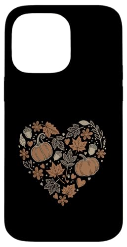 Fall Pumpkin Fall Leaves Acorns Hearts Rustic Fall Autumn �X�}�z�P�[�X iPhone 14 Pro Max �p