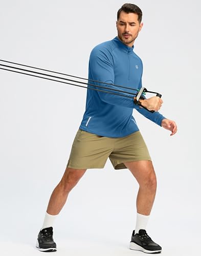 Image of G Gradual Men's Quarter Zip Pullover Running Athletic Shirts Long Sleeve