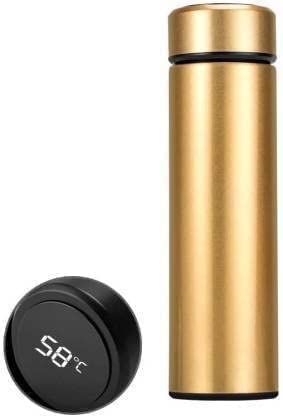 MARIC Elements Blaze, Smart Double Wall Stainless Steel Vacuum Insulated Water Bottle with LED Touch Display, Shade Gold Color 480 ml Hot n Cold