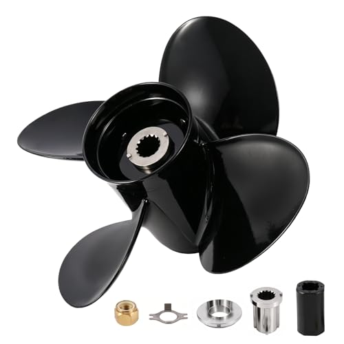 Wvkeosc 14 x 21 48-8M0084496 Aluminum Boat Propeller for Mercury Engines 150-300HP Mercruiser Alpha One/Bravo One 15Spline Tooth 4 Blades RH