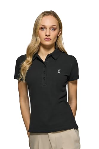Polo Club Polo Femme à Cinq Boutons, avec Broderie 100% Coton