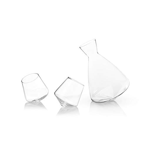 Viski Rolling Wine Decanter Set Of 1 Modern Crystal