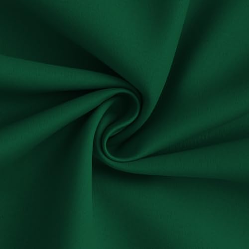 Image of Yakamok Dark Green 100% Blackout Curtains 63 Inches Long 50 inch Wide 2 Panels | Blackout Curtain Panels for Bedroom, 2 Thick Layers Grommet Top Thermal Insulated Drapes with White Back for Living Room