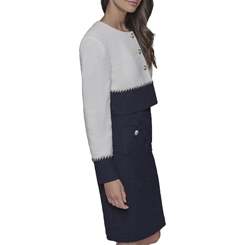 KARL LAGERFELD Women's Long Sleeve Contrasting Colors Jacket3