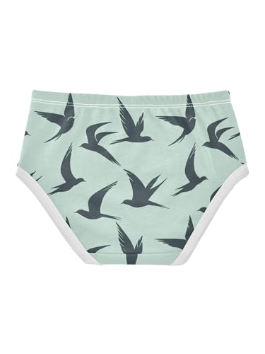 ZZKKO Cartoon Swallow Silhouette Girls Underwear Toddler Panties for Girls Comfort Brief Size 2-8T2