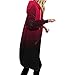 Vifucz Trendy Gradient Hoodie Jacket for Women - Casual Full Zip Up Sweatshirt with Pockets - Comfortable Cozy Long Hoodie - Red XL