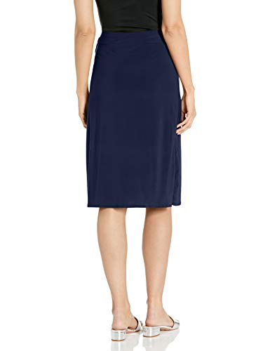 Star Vixen Women's Petite Side-tie Knee Length Fauxwrap Skirt2