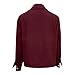 Kenhansion Cropped Jacket for Women Fashion Crop Corduroy Jackets Long Sleeve Button Down Outwear Trendy Tops with Pockets (Wine Red,XX-Large)