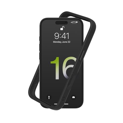 Bumper iPhone 16 Plus anti-choc noir protection fine personnalisable et saine