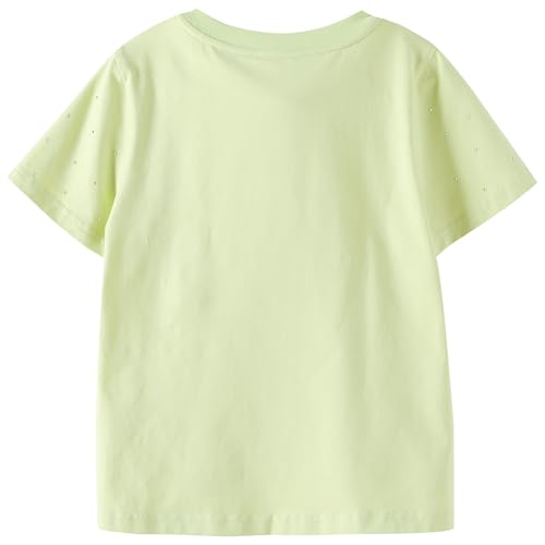 Image of Toddler Girls Sequin T-Shirt Short Sleeve Shirt Round Neck Cute Summer Tops Tees, Green Size 12