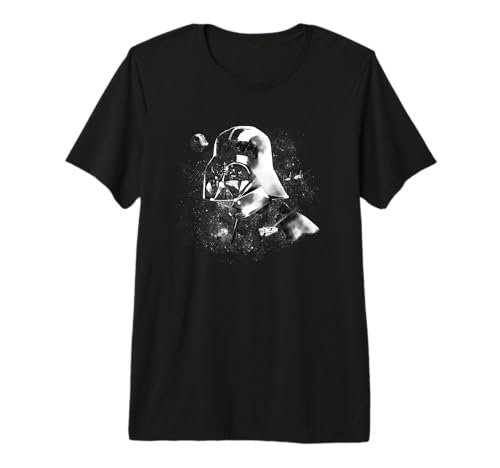 T-shirt Star Wars Darth Vader vêtement graphique galaxie noir et blanc pour homme