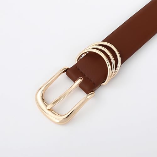 Belts for Women with Gold Buckle Faux Leather Belts Fashion Casual belts for jeans3