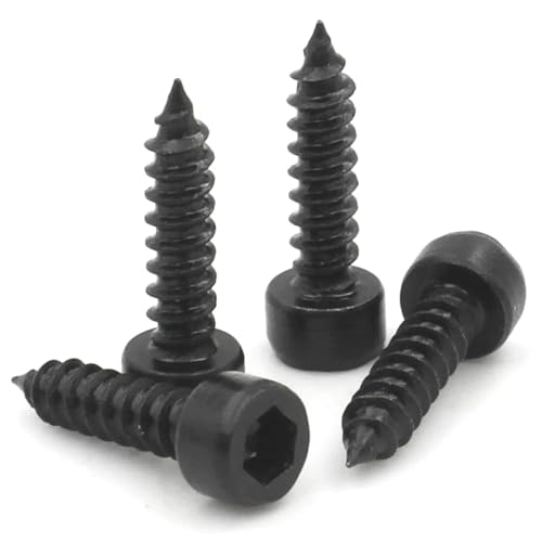 Vis M4 en acier carbone noir à empreinte hexagonale creuse pour assemblage 10 pcs