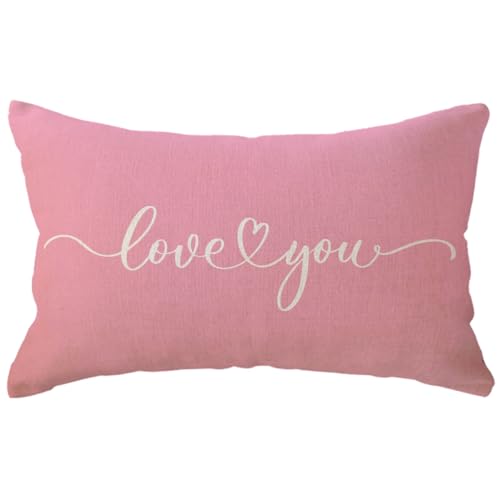 ULOVE Love Yourself Lumbar Pillow Cover Pink 12x20