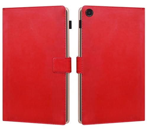 Image of TGK Flip Cover for Samsung Galaxy Tab A11 Plus 11 Inch Case with Stylus Holder (Red)