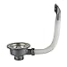 Residuos cesta colador y cuadrado tubo de desagüe, Valvula Fregadero 110 1 1/2'' Cesta Honda, Acero inoxidable + ABS