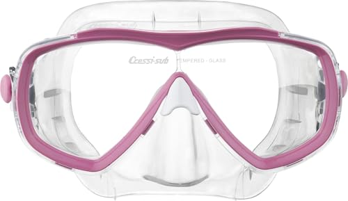 Cressi Unisex-Adult Estrella + Gamma Combo Set Premium Silikon Tauchmaske, Transparent/Rosa, Einheitsgröße