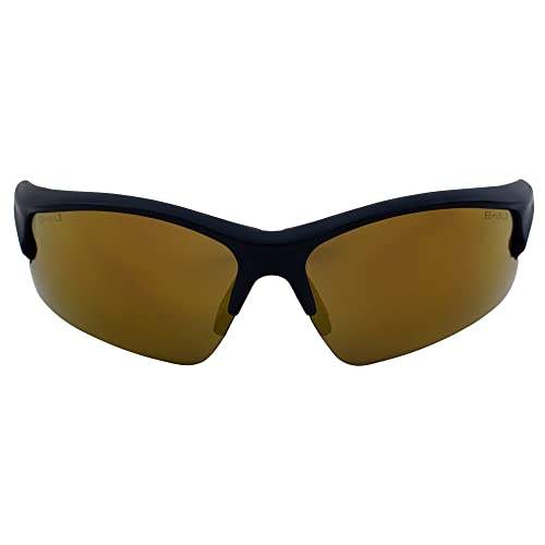 Epoch Eyewear Brodie Sport Golf Sunglasses Navy Polycarbonate Frames with Gold Mirror Lens2