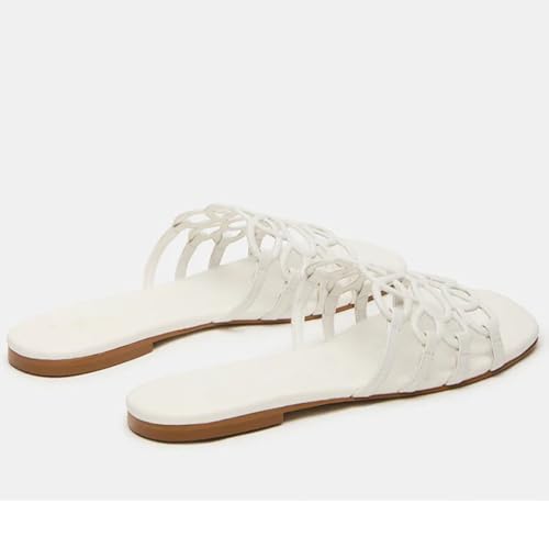 Flat Sandals For Women Slides Open Toe Slippers Summer Sandals Dressy Slides For Women Casual Vacation Beach Comfortable Braided Backless4