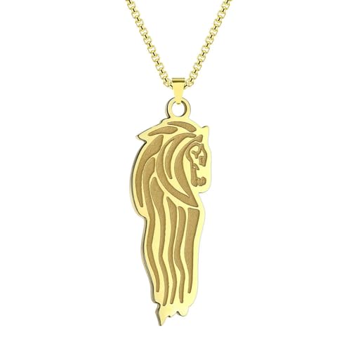 Hokech Cavaliers de Rohan collier Seigneur des anneaux bijoux LOTR Fan cadeau Rohan crête pendentif LOTR Rohan charme cadeau de Noël