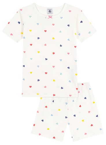 Pijama Corto Muy Ajustado Niño de Algodón Estampado Corazones