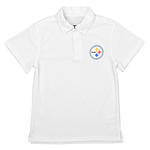 NFL Boy's Youth Performance Plyester Polo Shirt, Pittsburgh Steelers, Large (14-16)